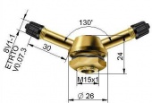 77.1100 Вентиль ALLIGATOR MSF Double valve (двойной) для грузовых бескамерных колес